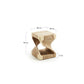 Tavolino Hakon in legno massello di mungur con interno intagliato 30 x 30 cm