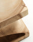 Tavolino Hakon in legno massello di mungur con interno intagliato 30 x 30 cm