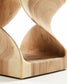 Tavolino Hakon in legno massello di mungur con interno intagliato 30 x 30 cm