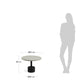 Tavolino Delano in terrazzo grigio e gambe in acciaio finitura nera Ø 55 cm