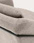 Poltrona Brida beige e gambe in acciaio con finitura nera