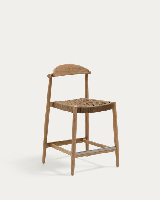 Sgabello Nina in legno massello di acacia altezza 62 cm