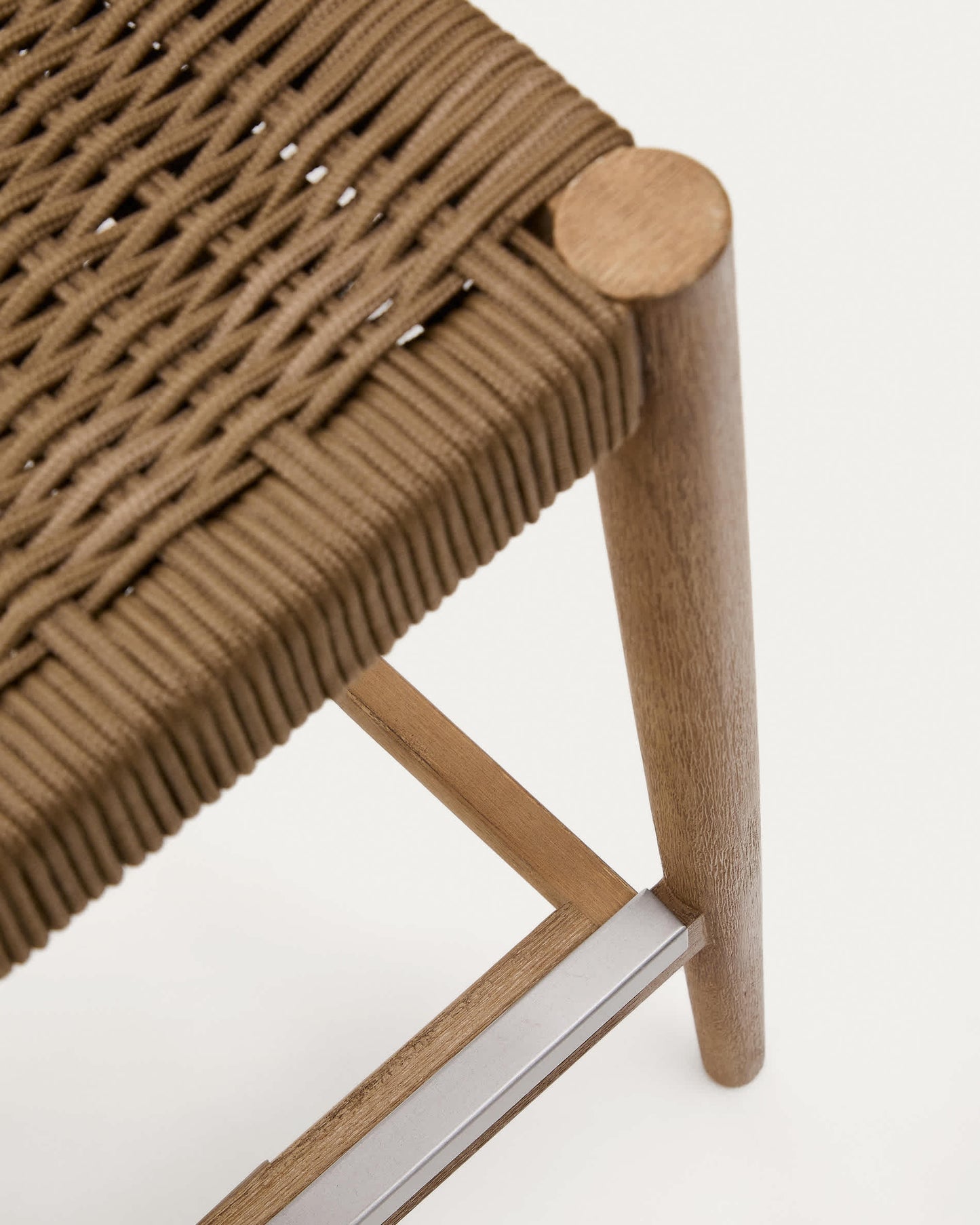 Sgabello Nina in legno massello di acacia altezza 76 cm