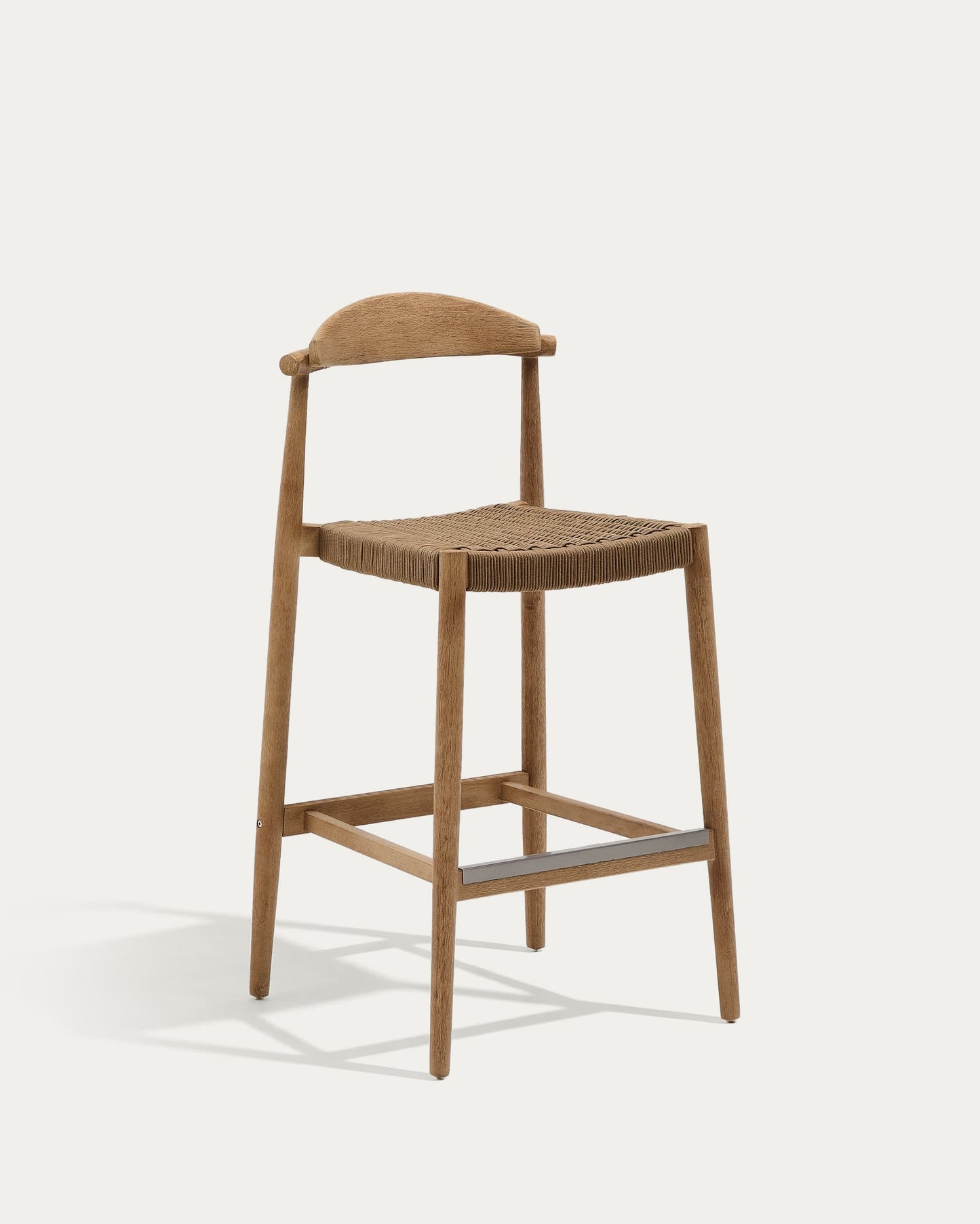 Sgabello Nina in legno massello di acacia altezza 76 cm