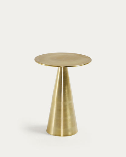 Tavolino Rhet in metallo finitura oro Ø 39 cm
