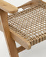 Poltrona Grignoon in legno massello di acacia e rattan intrecciato