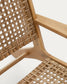 Poltrona Grignoon in legno massello di acacia e rattan intrecciato