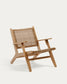 Poltrona Grignoon in legno massello di acacia e rattan intrecciato