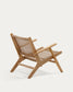 Poltrona Grignoon in legno massello di acacia e rattan intrecciato