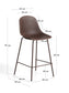 Sgabello da esterni Quinby marrone 65 cm