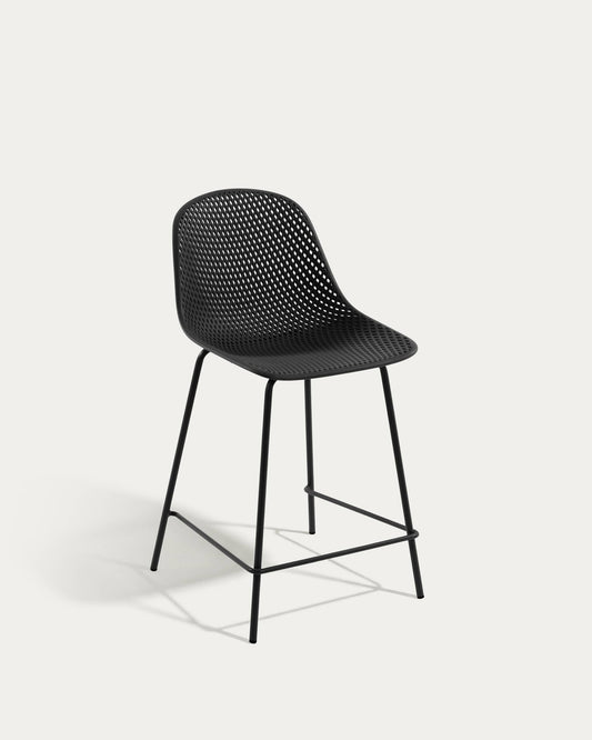 Sgabello Quinby grigio altezza 65 cm