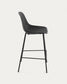 Sgabello Quinby grigio altezza 75 cm