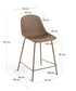 Sgabello Quinby beige altezza 65 cm