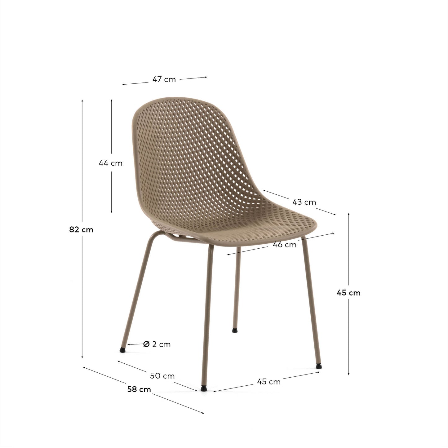 Sedia da esterno Quinby beige