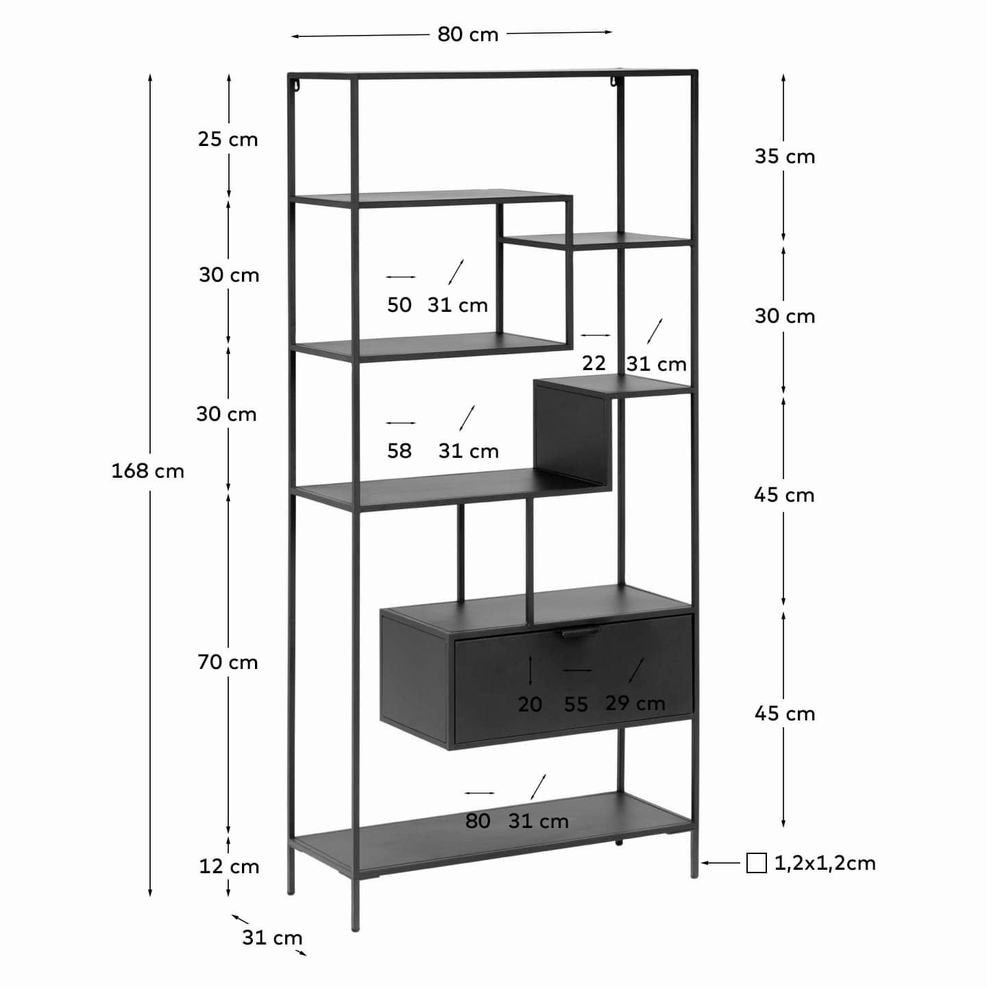 Libreria Shantay 80 x 168 cm