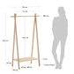 Appendiabiti Natane in legno di rovere e rattan 95 x 152 cm