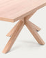 Tavolo Argo di melammina con finitura naturale e gambe in acciaio effetto legno 160 x 100 cm