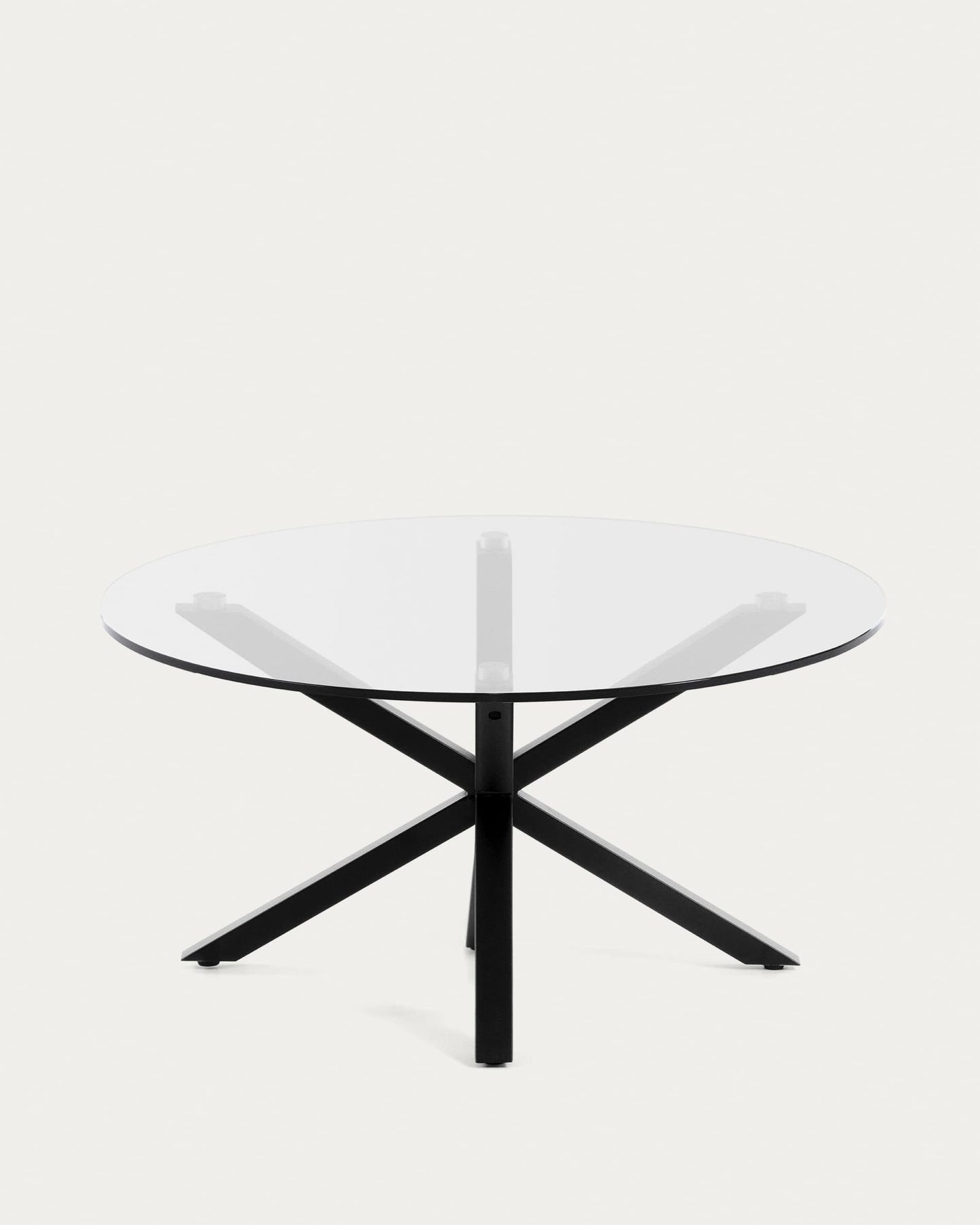Tavolino da caffè Argo Ø 82 cm vetro nero