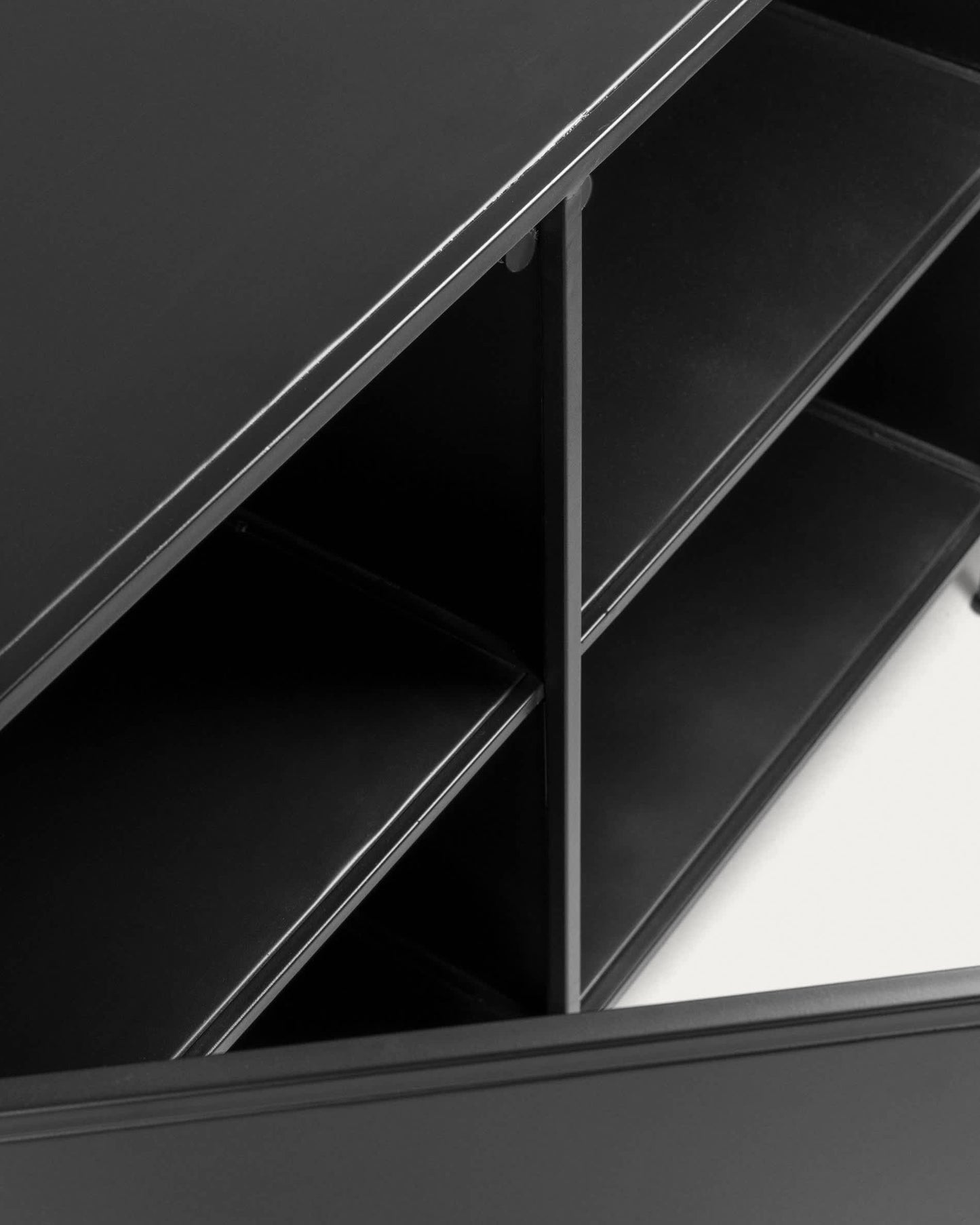 Credenza Shantay 3 ante in acciaio verniciato nero 160 x 72 cm