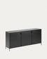 Credenza Shantay 3 ante in acciaio verniciato nero 160 x 72 cm