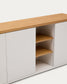 Credenza 3 ante Abilen impiallacciato rovere e laccato bianco 180 x 75 cm