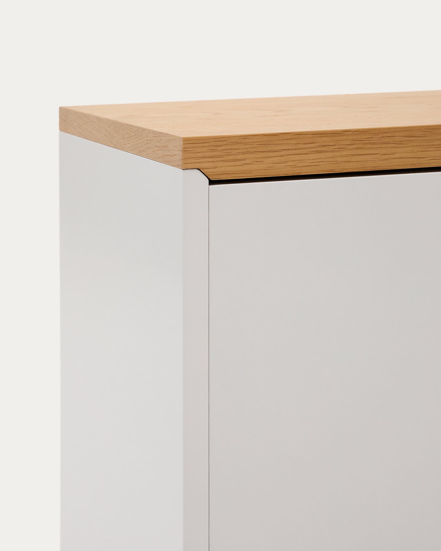 Credenza 3 ante Abilen impiallacciato rovere e laccato bianco 180 x 75 cm