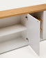 Credenza 3 ante Abilen impiallacciato rovere e laccato bianco 180 x 75 cm