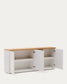 Credenza 3 ante Abilen impiallacciato rovere e laccato bianco 180 x 75 cm