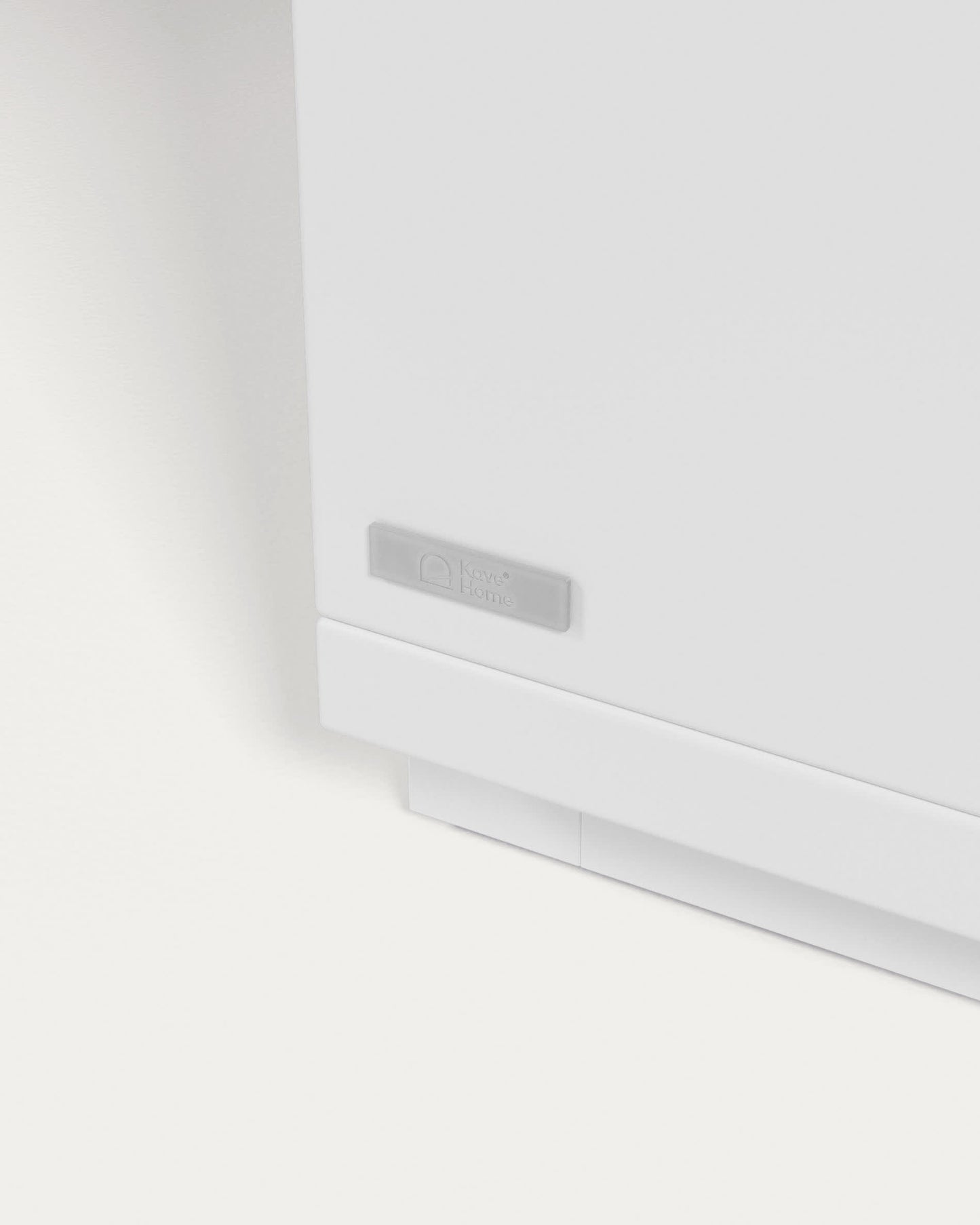 Cassettiera Abilen 3 cassetti impiallacciato rovere e laccato bianco 90 x 75 cm