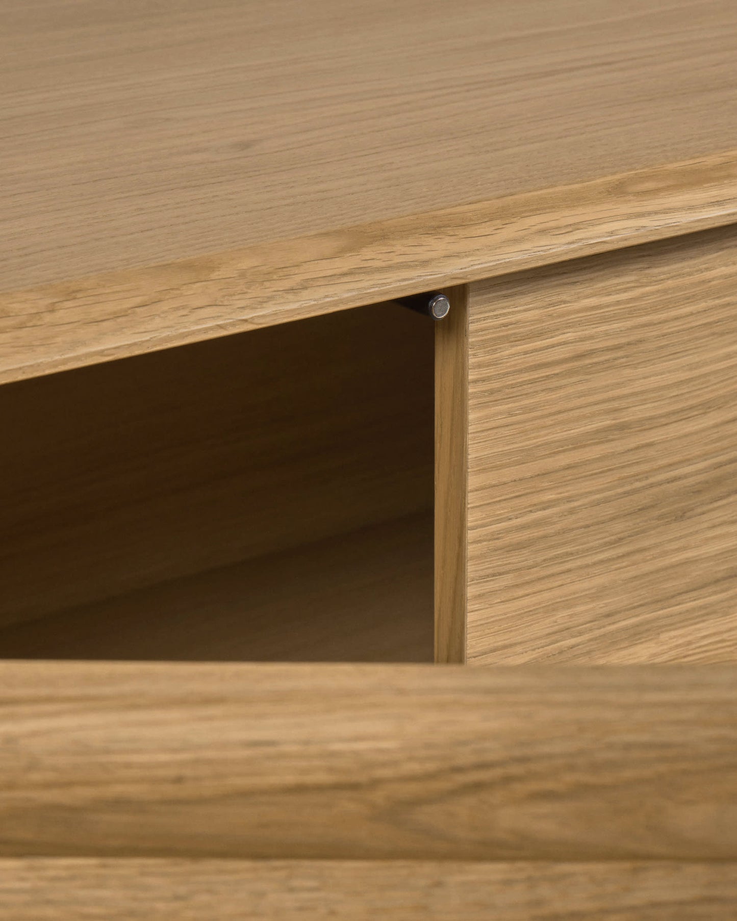 Credenza Lenon 3 ante 3 cassetti legno e impiallacciatura rovere 200x86 cm