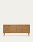 Credenza Lenon 3 ante 3 cassetti legno e impiallacciatura rovere 200x86 cm