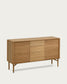 Credenza Lenon 2 ante 3 cassetti legno e impiallacciatura rovere 155x86cm