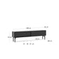 Mobile TV Lenon 2 sportelli in legno massello e impiallacciatura di rovere nero 200x55 cm