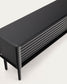 Mobile TV Lenon 2 sportelli in legno massello e impiallacciatura di rovere nero 200x55 cm