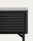 Mobile TV Lenon 2 sportelli in legno massello e impiallacciatura di rovere nero 200x55 cm