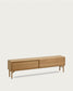 Mobile TV Lenon 2 ante in massello e impiallacciato rovere 200 x 57 cm