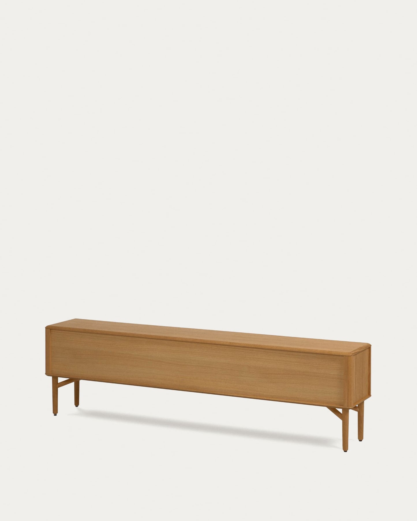 Mobile TV Lenon 2 ante in massello e impiallacciato rovere 200 x 57 cm