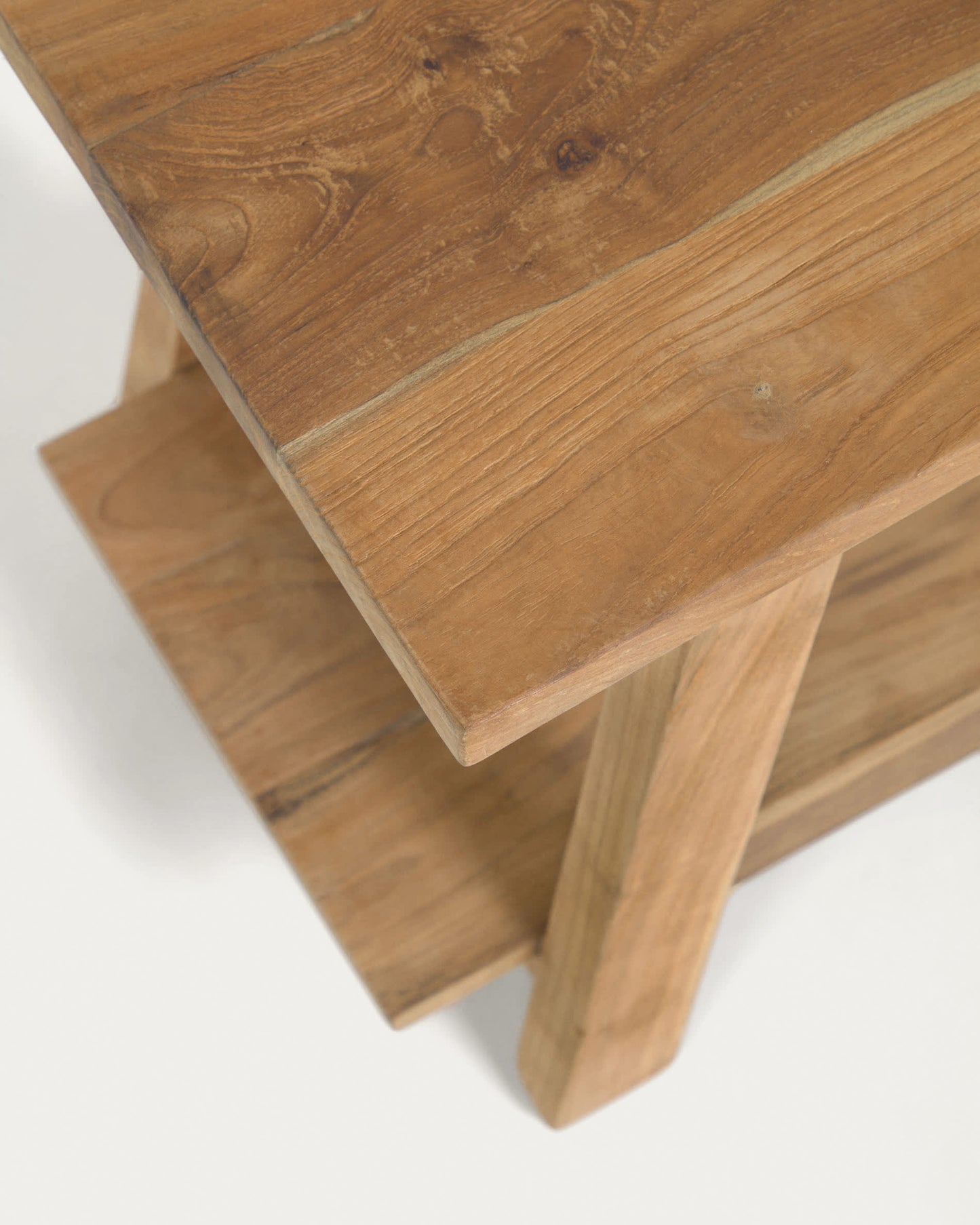 Poggiapiedi Safara in legno massello di teak riciclato 50 x 32 cm