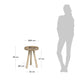 Tavolino Glenda in legno massello di teak Ø 35 cm