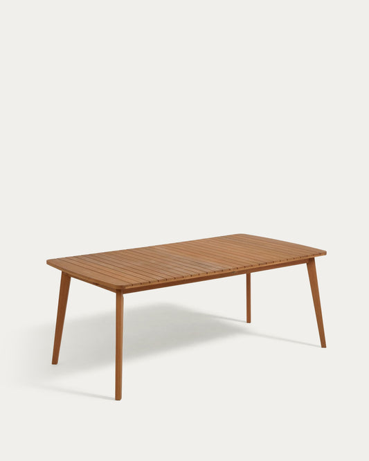 Tavolo allungabile da esterno Hanzel legno massello eucalipto 183 (240) x 100 cm