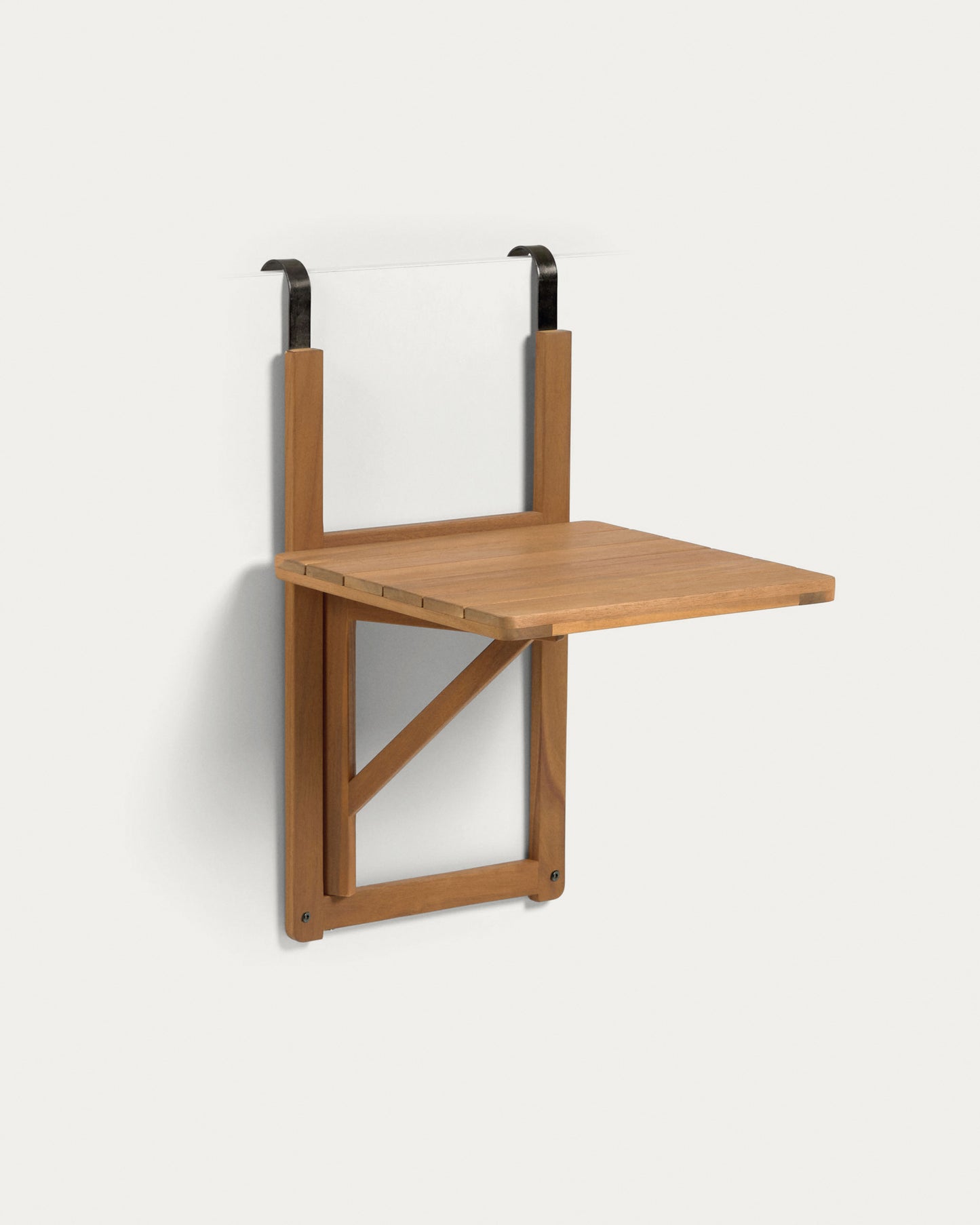 Tavolo pieghevole Amarilis da balcone in legno massello di acacia 40 x 42 cm