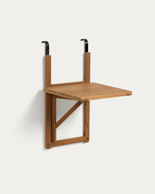Tavolo pieghevole Amarilis da balcone in legno massello di acacia 40 x 42 cm