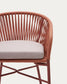 Sgabello Yanet in corda terracotta altezza 65 cm