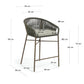 Sgabello Yanet in corda verde altezza 65 cm