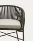 Sgabello Yanet in corda verde altezza 65 cm