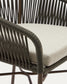 Sgabello Yanet in corda verde altezza 65 cm