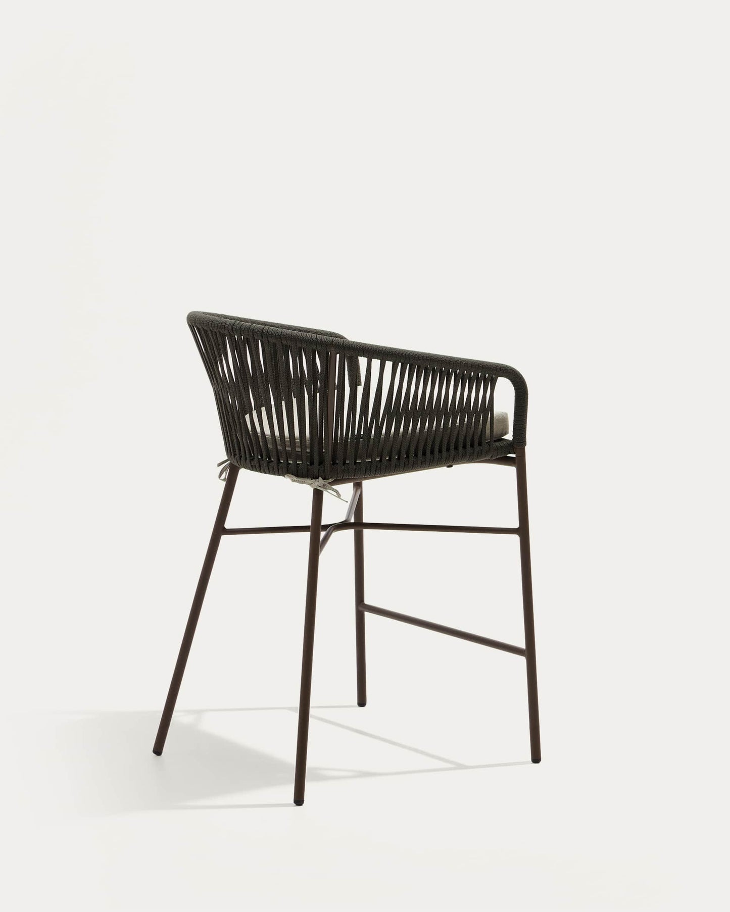 Sgabello Yanet in corda verde altezza 65 cm
