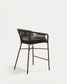 Sgabello Yanet in corda verde altezza 65 cm