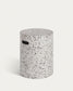 Sgabello Jenell in terrazzo bianco Ø 35 cm