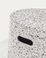 Tavolino Jenell in terrazzo bianco Ø 52 cm